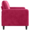 Canapé à 2 places Rouge bordeaux 140 cm Velours 582758582758