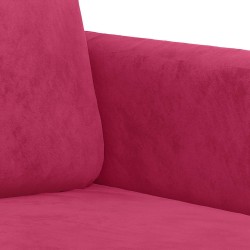 Canapé à 2 places Rouge bordeaux 140 cm Velours 582758582758