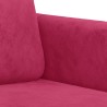 Canapé à 2 places Rouge bordeaux 140 cm Velours 582758582758