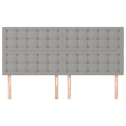 Tête de lit Gris clair 200x5x118/128 cm Tissu 582762582762