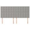 Tête de lit Gris clair 200x5x118/128 cm Tissu 582762582762