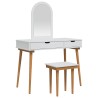 Ensemble de Coiffeuse FAUSKE 3 pcs Blanc 100 x 50 x 143 cm 582763582763