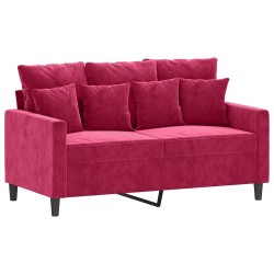 Canapé à 2 places Rouge bordeaux 120 cm Velours 582766582766