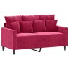 Canapé à 2 places Rouge bordeaux 120 cm Velours 582766582766