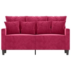 Canapé à 2 places Rouge bordeaux 120 cm Velours 582766582766