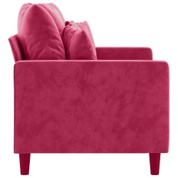 Canapé à 2 places Rouge bordeaux 120 cm Velours 582766582766