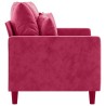 Canapé à 2 places Rouge bordeaux 120 cm Velours 582766582766