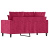 Canapé à 2 places Rouge bordeaux 120 cm Velours 582766582766
