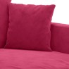 Canapé à 2 places Rouge bordeaux 120 cm Velours 582766582766