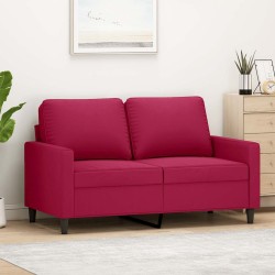 Canapé à 2 places Rouge bordeaux 120 cm Velours 582772582772