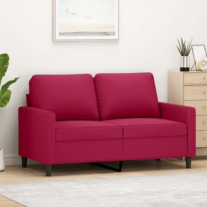 Canapé à 2 places Rouge bordeaux 120 cm Velours 582772582772