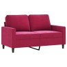 Canapé à 2 places Rouge bordeaux 120 cm Velours 582772582772
