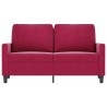 Canapé à 2 places Rouge bordeaux 120 cm Velours 582772582772