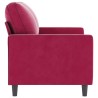 Canapé à 2 places Rouge bordeaux 120 cm Velours 582772582772