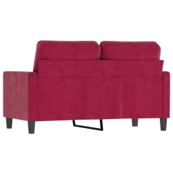 Canapé à 2 places Rouge bordeaux 120 cm Velours 582772582772