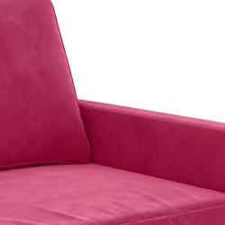 Canapé à 2 places Rouge bordeaux 120 cm Velours 582772582772