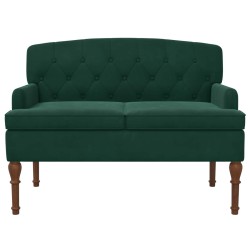 Canapé love seat avec capitonnage en boutons Vert foncé Velours 582775582775