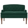 Canapé love seat avec capitonnage en boutons Vert foncé Velours 582775582775