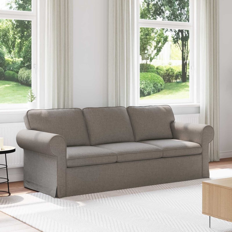 Canapé Taupe 215 x 82 x 80 cm tissu 582779582779