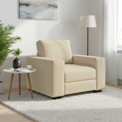 Canapé/Fauteuil crème 100x77x82 cm tissu 582780582780