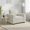 Canapé/Fauteuil crème 100x77x82 cm velours 582781582781