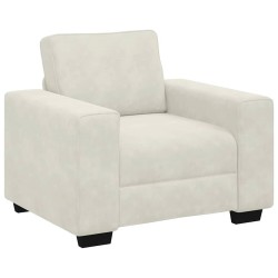 Canapé/Fauteuil crème 100x77x82 cm velours 582781582781