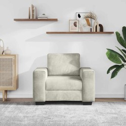 Canapé/Fauteuil crème 100x77x82 cm velours 582781582781