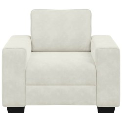 Canapé/Fauteuil crème 100x77x82 cm velours 582781582781