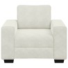 Canapé/Fauteuil crème 100x77x82 cm velours 582781582781