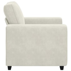 Canapé/Fauteuil crème 100x77x82 cm velours 582781582781