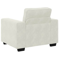 Canapé/Fauteuil crème 100x77x82 cm velours 582781582781
