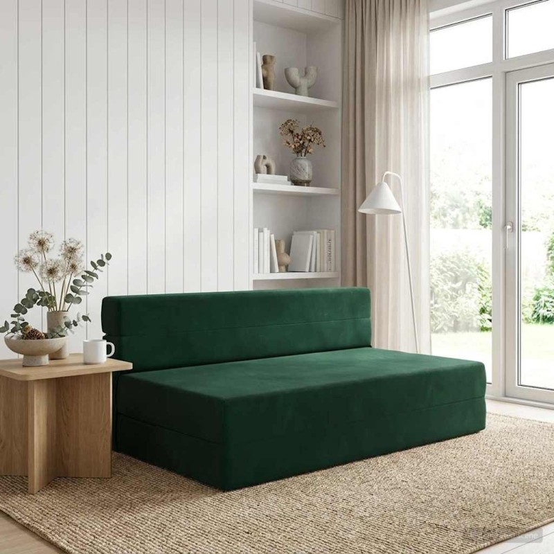 Canapé-lit pliable Vert foncé 152 x 86,5 x 60 cm Tissu 582791582791