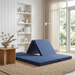 Canapé-lit pliable 140 x 67 x 45 cm Bleu 582792582792