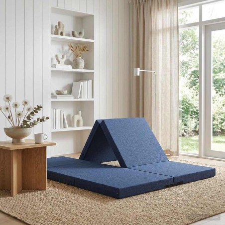 Canapé-lit pliable 140 x 67 x 45 cm Bleu 582792582792