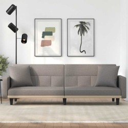 Canapé-lit avec coussins taupe tissu 582796582796