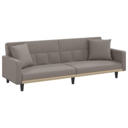 Canapé-lit avec coussins taupe tissu 582796582796