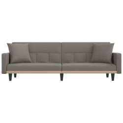 Canapé-lit avec coussins taupe tissu 582796582796
