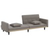 Canapé-lit avec coussins taupe tissu 582796582796
