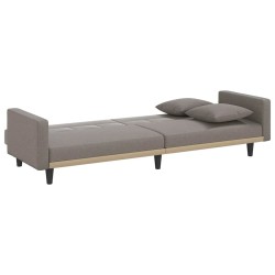Canapé-lit avec coussins taupe tissu 582796582796