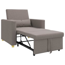 Canapé-lit escamotable simple Taupe 90 x 165 x 87 cm tissu 582803582803