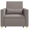 Canapé-lit escamotable simple Taupe 90 x 165 x 87 cm tissu 582803582803