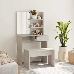 Ensemble de coiffeuse Gris béton 74,5x40x141 cm 582805582805