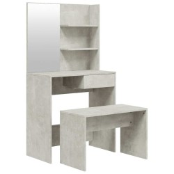 Ensemble de coiffeuse Gris béton 74,5x40x141 cm 582805582805