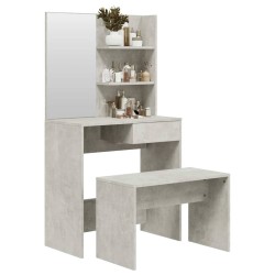 Ensemble de coiffeuse Gris béton 74,5x40x141 cm 582805582805