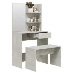 Ensemble de coiffeuse Gris béton 74,5x40x141 cm 582805582805