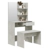 Ensemble de coiffeuse Gris béton 74,5x40x141 cm 582805582805