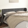 Tête de lit avec oreilles Gris foncé 203x23x78/88 cm Velours 582806582806