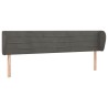Tête de lit avec oreilles Gris foncé 203x23x78/88 cm Velours 582806582806
