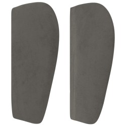Tête de lit avec oreilles Gris foncé 203x23x78/88 cm Velours 582806582806