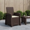 Chaise de jardin inclinable imitant le rotin Marron et crème PP 582809582809